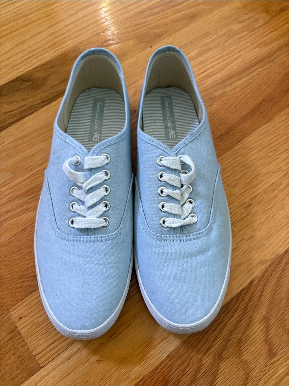 Light Blue Canvas Sneakers